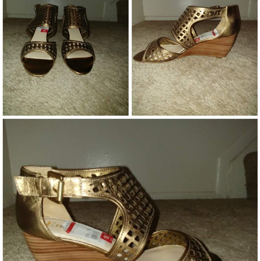 Gold/Copper sandal heels